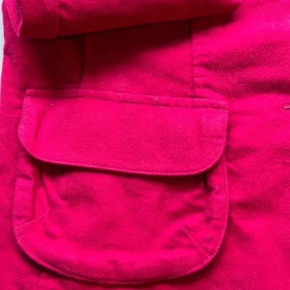 Lands' End Fleece Blazer Raspberry Size 10 - Picture 9 of 11